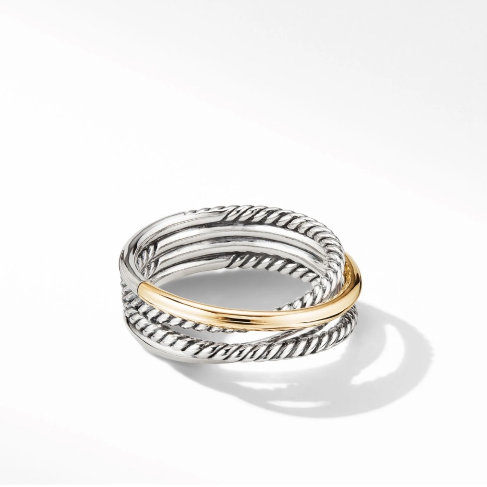 DAVID YURMAN Crossover Band Ring with 18K Yellow Gold